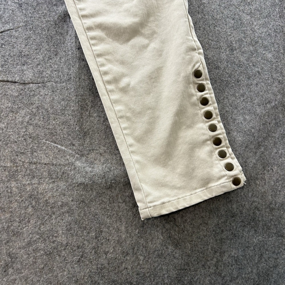 Soft Surroundings Pull On Slim Ankle Jeans Women's Small Beige Stretch - Picture 4 of 10